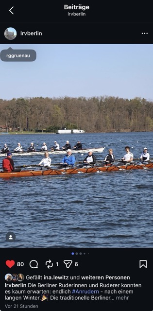Die Rotations-Achter als LRV Titel bei Instagram