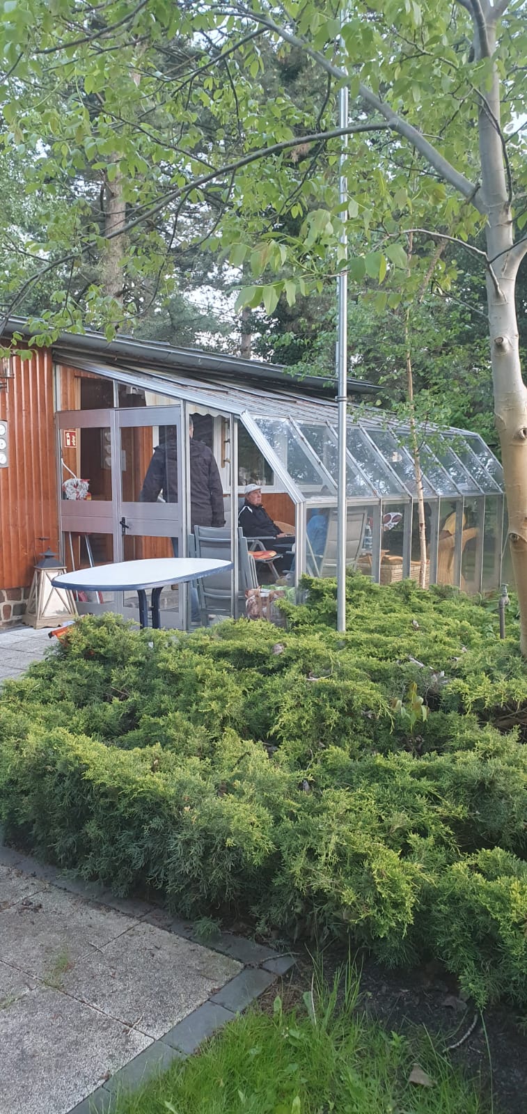 Bungalow mit Wintergarten für den 1. Abend